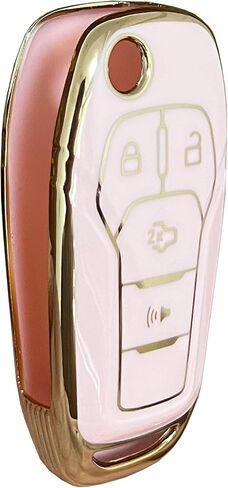 for Ford Key Fob Cover Key Protective Flip Key Shell Holder Fit for Ford Fusion 2013 2014 2015 2016 N5F-A08TAA 164-R7986 5924003 (Pink) in Saudi Arabia