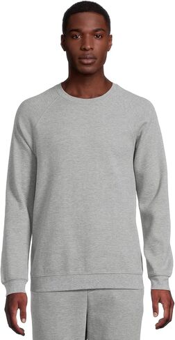 Barefoot Dreams Men's Malibu Collection Waffle Knit Raglan Pullover in Saudi Arabia