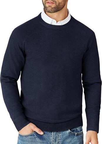 COOFANDY Men's Crewneck Sweater Casual Dress Pullover Sweater Slim Fit Lightweight Long Sleeve Raglan Sweaters in Saudi Arabia