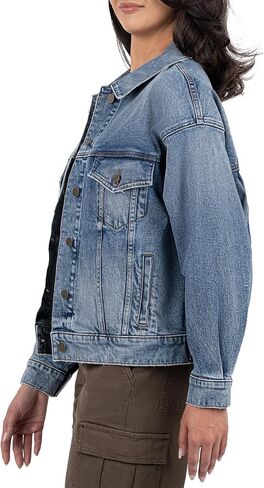 KUT from the Kloth Women's Liz Trucker Drop Jacket Soulder in Saudi Arabia