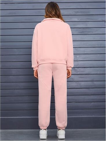 GORGLITTER Women's 2 Pieces Set Long Sleeve Sweatshirts and Drawstring Sweatpants Set Streetwear in Saudi Arabia