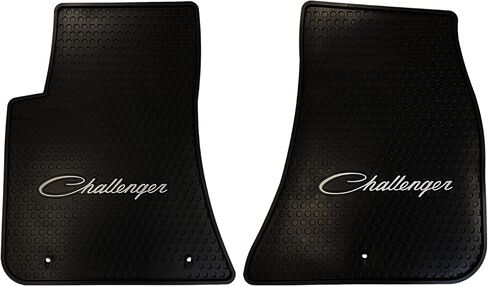Lloyd Mats Heavy Duty Signature Rubber All Weather Floor Mats Heavy Duty Rubber Floor Mats for Dodge Challenger RWD 2011-2023 (2PC - Red Challenger, Black) in Kuwait
