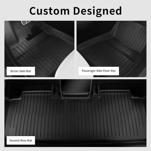 2025 Floor Mats for Tesla Model 3, Tesla Model 3 Accessories 2024 2025, 3 PCS Floor Mats Fit for Tesla Model 3 Highland, All-Weather Floor Mats Model 3(3PCS) in Kuwait