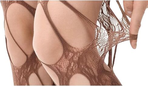 Mrotrida Women's Ripped Fishnet Tights Irregular Distressed Hole Mesh Tights Stockings Y2k Lace Sheer Pantyhose in Saudi Arabia