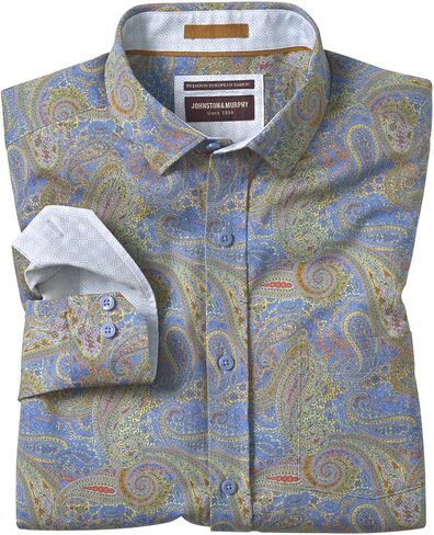 Johnston & Murphy Men's Printed Cotton Shirt in Saudi Arabia