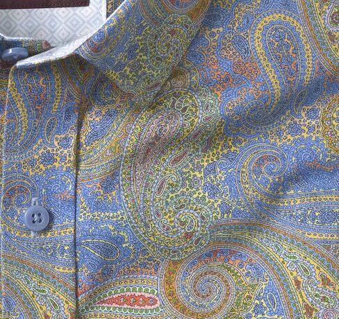 Johnston & Murphy Men's Printed Cotton Shirt in Saudi Arabia