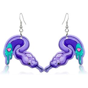 QUSIJIA Gothic Halloween Skeleton Dangle Earrings Horror Animal Bones Drop Earrings For Women Girls