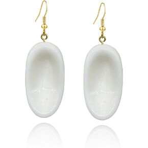 QUPENGXU New Funny Furniture Earrings Creative Toilet Bathtub Drinking Fountain Drop Dangle Earrings For Women Girls