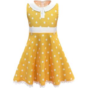 Werycos Girls Yellow Dress Toddler for Little Girls Halloween Cosplay Costume