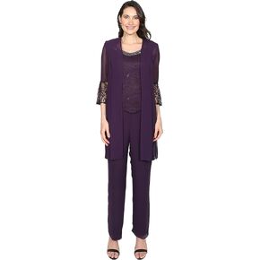 Women's Long Duster 3 Piece Pant Set