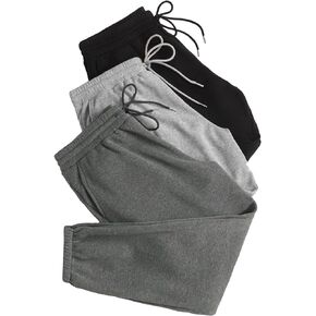Floerns Women's Plus 3 Piece Casual Drawstring Waist Jogger Slant Pocket Sweatpants