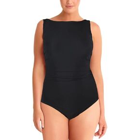 Miraclesuit Women's Swimwear Solid DDD-Cup Regatta High Neckline Underwire Bra One Piece Swimsuit