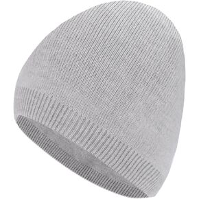 Ewaycom Wool Cashmere Beanie for Women and Men, Winter Warm Knit Hat Soft Skull Cap Slouchy Ski Hat
