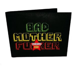 Embroidered Genuine Leather Wallet Rasta Version Authentic BMF