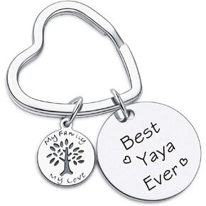 7RVZM Best Yaya Ever Keychain Grandmother Gift Mother In Law Jewelry Best Yaya Ever Jewelry Yaya Gift Grandma Jewelry Nana Gift Yaya Jewelry Mothers Day Keychain Yaya Keychain