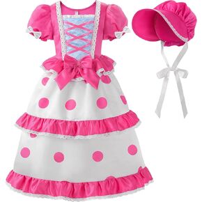 ReliBeauty Little Girls Costume Pink Dress up with Hat, Pink