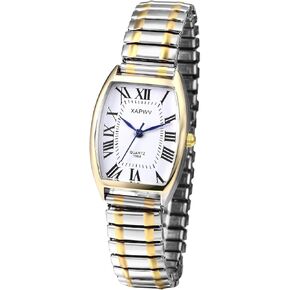 Avaner Women's Easy Reader Watches Ultra Thin Stretch Wrist Watches with Elastic Band
