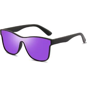 DUBERY Fashion Polarized Sunglasses for Women Men 100% UV Protection Trendy Siamese Lens Shades D8030
