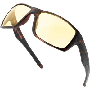 VITENZI Night Vision Glasses for Men and Women Anti Glare Safety For Night Day Driving HD Yellow Tinted Sunglasses Palermo