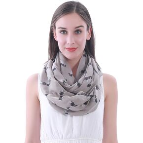 Lina & Lily Cavalier King Charles Spaniel Dog Print Women's Infinity Scarf Lightweight