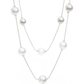 Fashion Simulated Pearl Layered Sweater Long Necklaces Bohemia Chic Statement Necklace for Women Girl Jewelry Gift Gold Silver Tone