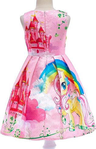 Dressy Daisy Rainbow Unicorn Pony Costume Birthday Party Fancy Dress Up Clothes for Toddler Little Girls in Saudi Arabia