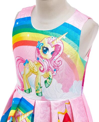Dressy Daisy Rainbow Unicorn Pony Costume Birthday Party Fancy Dress Up Clothes for Toddler Little Girls in Saudi Arabia