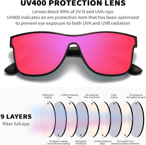 DUBERY Fashion Polarized Sunglasses for Women Men 100% UV Protection Trendy Siamese Lens Shades D8030 in Saudi Arabia