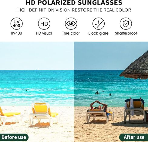 DUBERY Fashion Polarized Sunglasses for Women Men 100% UV Protection Trendy Siamese Lens Shades D8030 in Saudi Arabia