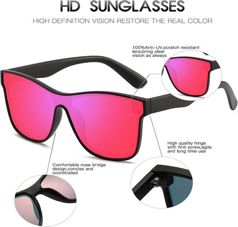 DUBERY Fashion Polarized Sunglasses for Women Men 100% UV Protection Trendy Siamese Lens Shades D8030 in Saudi Arabia