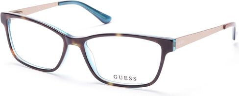 Guess GU2538 Eyeglass Frames - Havana Frame, 53 mm Lens Diameter GU253853056 in Saudi Arabia