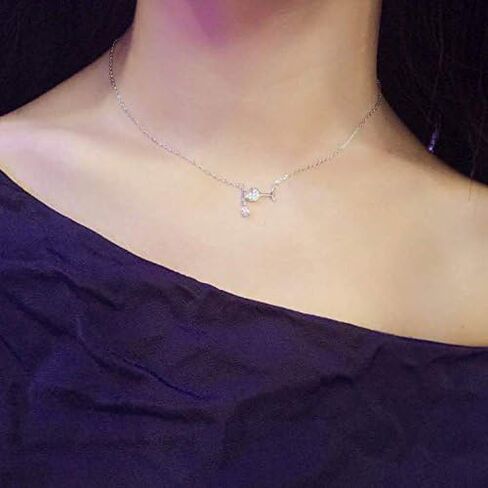 Wine Glass Pendant Necklace,Cubic Zircon Water Drop Cup Clavicle Necklace in Kuwait