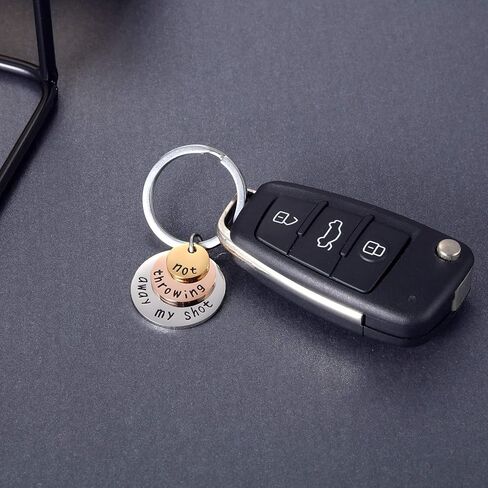 قلادة ثلاثية الطبقات من Ukodnus Not Throwing Away My Shot للفتيات المراهقات هاميلتون هدايا مجوهرات مستوحاة من موسيقى برودواي (سلسلة مفاتيح) in Kuwait