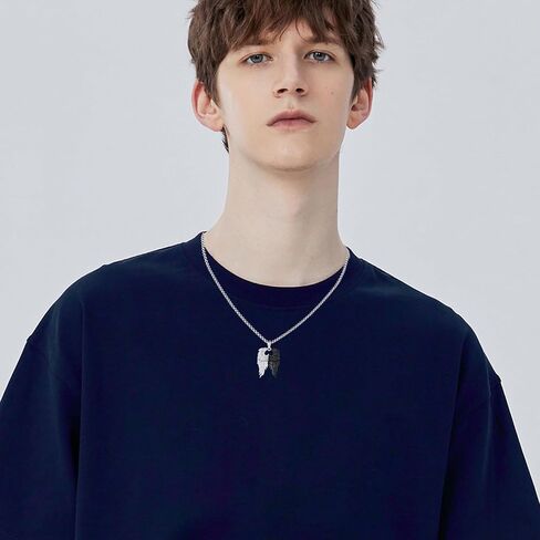 YueYuan Angle Wings Necklace 925 Sterling Silver Angel Necklace Guardian Angel Wing Necklace Wings Pendant Sacred Necklace Angel Wing Jewelry Gifts for Women Men in Saudi Arabia