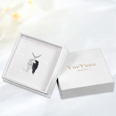YueYuan Angle Wings Necklace 925 Sterling Silver Angel Necklace Guardian Angel Wing Necklace Wings Pendant Sacred Necklace Angel Wing Jewelry Gifts for Women Men in Saudi Arabia