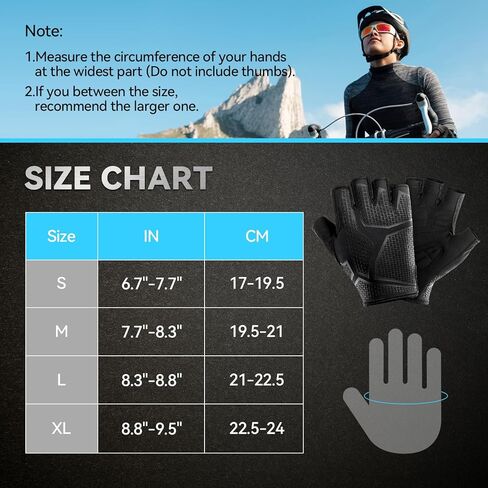 Glofit قفازات ركوب الدراجات قفازات الدراجة للرجال/النساء - [وسادة 5 مم] قفازات ركوب الدراجات نصف إصبع دراجة الطريق MTB قفازات الدراجة لركوب الدراجات/التمرين/الدراجة النارية/صالة الألعاب الرياضية/التدريب/في الهواء الطلق in Kuwait