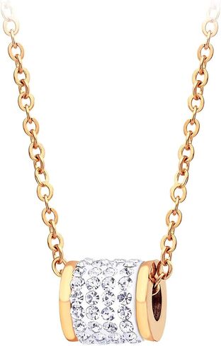 555Jewelry الفولاذ المقاوم للصدأ تشيكوسلوفاكيا انزلاق قلادة الخرزة العائمة للنساء والفتيات in Saudi Arabia