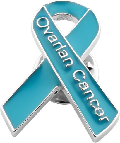 CENWA Ovarian Cancer Awareness Ribbon Enamel Pin Ovarian Cancer Awareness Jewelry Ovarian Cancer Survivor Gift in Kuwait