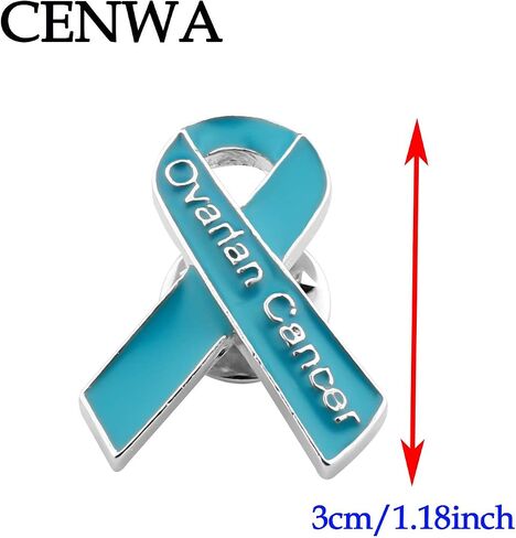 CENWA Ovarian Cancer Awareness Ribbon Enamel Pin Ovarian Cancer Awareness Jewelry Ovarian Cancer Survivor Gift in Kuwait