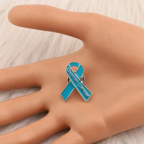 CENWA Ovarian Cancer Awareness Ribbon Enamel Pin Ovarian Cancer Awareness Jewelry Ovarian Cancer Survivor Gift in Kuwait