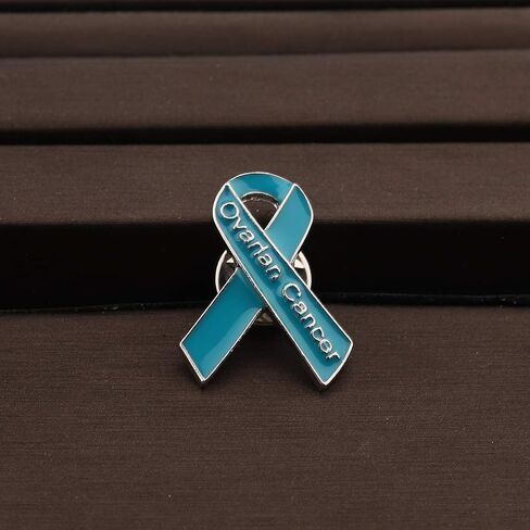 CENWA Ovarian Cancer Awareness Ribbon Enamel Pin Ovarian Cancer Awareness Jewelry Ovarian Cancer Survivor Gift in Kuwait