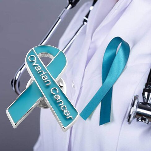 CENWA Ovarian Cancer Awareness Ribbon Enamel Pin Ovarian Cancer Awareness Jewelry Ovarian Cancer Survivor Gift in Kuwait