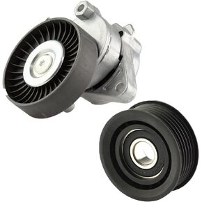 Bapmic Serpentine Belt Tensioner and Idler Pulley Assembly Replacement for Mercedes Benz S350 E320 C280 1122000970