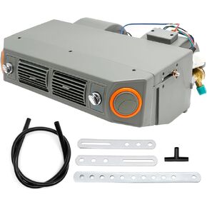 BEU-404-100 AUTO A/C Air Conditioning Evaporator Assembly Kit 2 Vents 3 Speed 12V Electrical Thermostat 4Max Air Volume 600 CFM, Under-Dash A/C Heating Cooling Unit for Car Truck