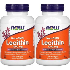 Now Foods Now Foods, (2 Pack) Lecithin, 1200 mg, 100 Softgels