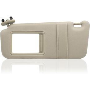 Driver Left & Passenger Right Side Sun Visor Without Light Compatible with Toyota Camry 2007 2008 2009 2010 2011 Replacement Number 74320-06780-E0 74310-06750-E0 Colour Beige