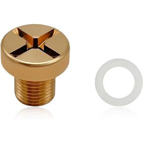 Suvnie Radiator Coolant Expansion Tank Bleeder Screw, Brass Coolant Air Bleeder Screw with Rubber O-ring, Radiator Expansion Tank Drain Screw for X1 X3 17111712788, Car Accessories