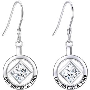 YAFEINI NA Gift Earrings 925 Sterling Silver Narcotics Anonymous Recovery Earrings NA Recovery Symbol Sobriety Narcotics Anonymous Gifts for Women