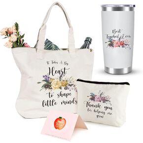 Teacher Appreciation Gift, Teacher Gifts for Women, Thank You Gifts for Teacher, End of Year Teacher Gift, Teacher Gift with 20oz Teacher Tumbler, Teacher Tote Bag, Cosmetic Bag in Saudi Arabia