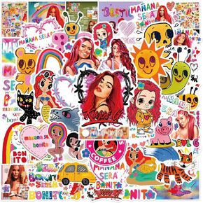 Music Album Manana Sera Bonito Stickers, 50pcs Waterproof Vinyl Decals for Kids Teens, Water Bottle, Laptop, Phone Case Decoration